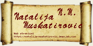 Natalija Muškatirović vizit kartica